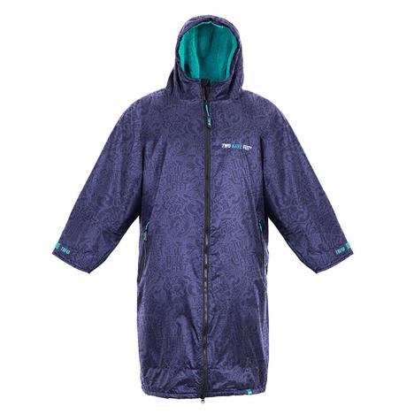 Two Bare Feet Weatherproof Classic Print Changing Robe - Navy / Teal £79.99